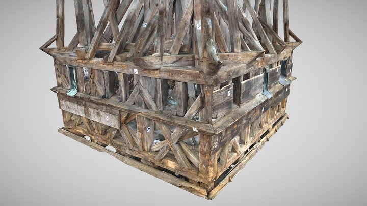 ZNOJMO - Townhall roof truss - 01_2023 3D Model