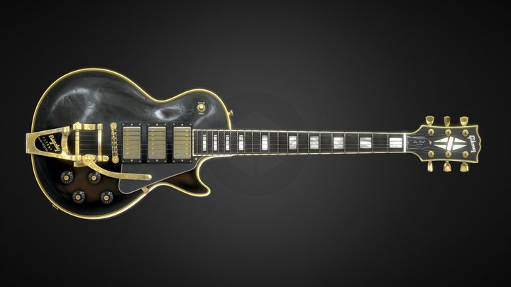 Gibson Les Paul Black Beauty with Bigsby b7 3D Model