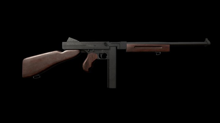 Thompson M1A1 3D Model