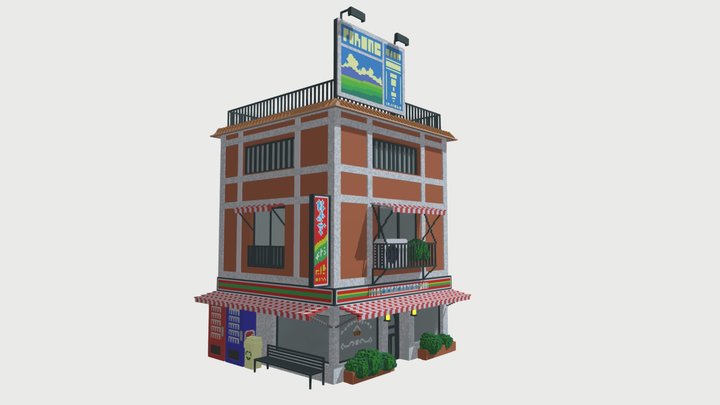 Noodle shop 3D Model