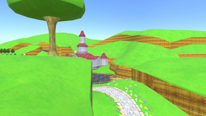 Super Mario Galaxy - Mushroom Kingdom 3D Model