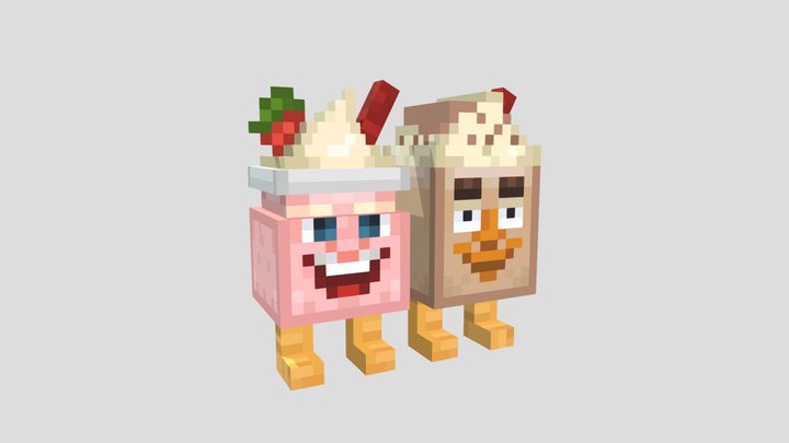 Brainrot Fragrama And Chocrama 3D Model