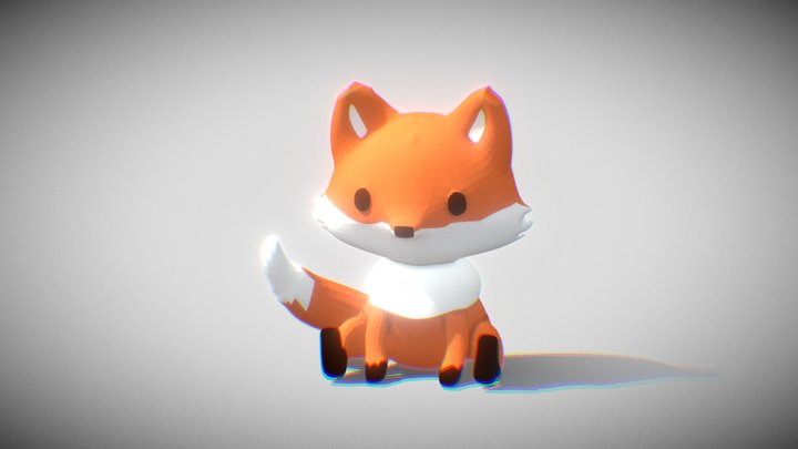 Cute Fox 3D Model