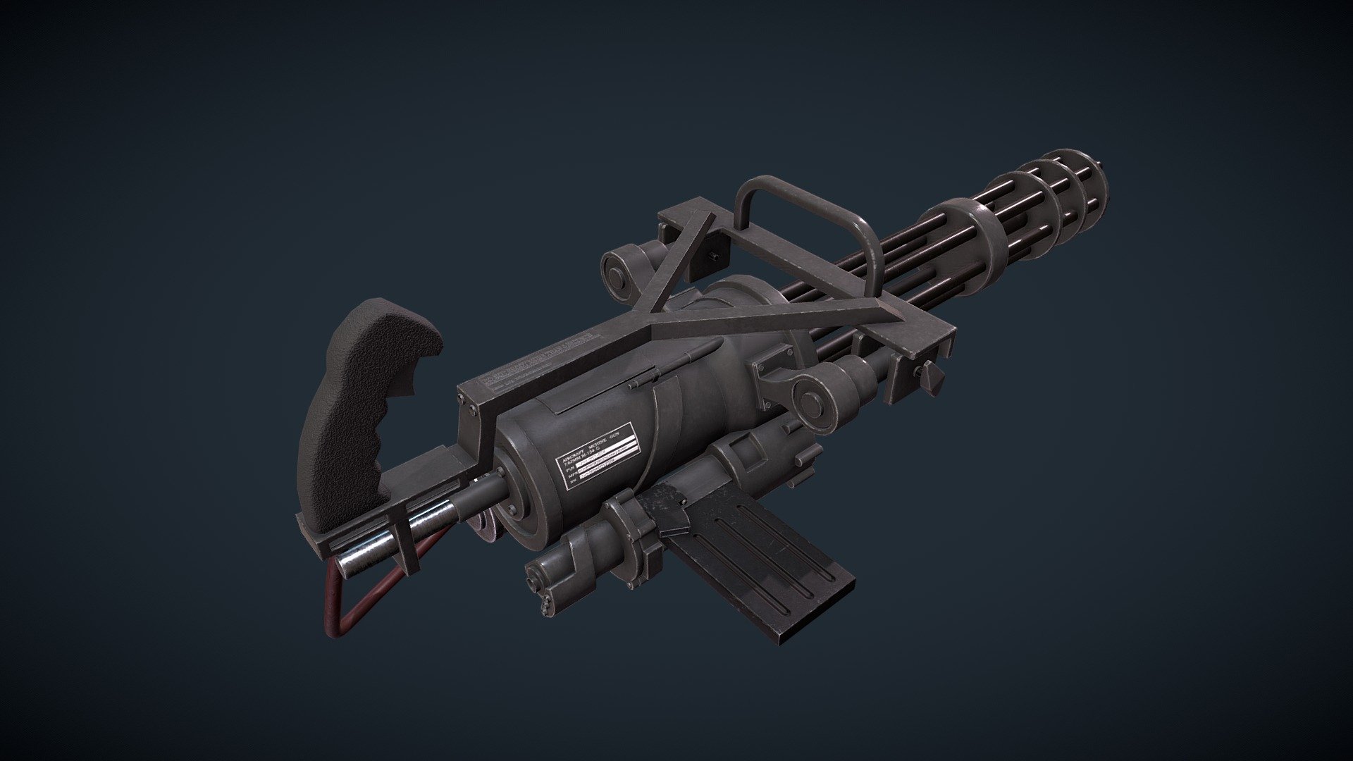 M134 Minigun - 3D model by Hung_Che_Tsai [78b763b] - Sketchfab