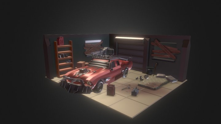 Cubicle survivors garage 3D Model