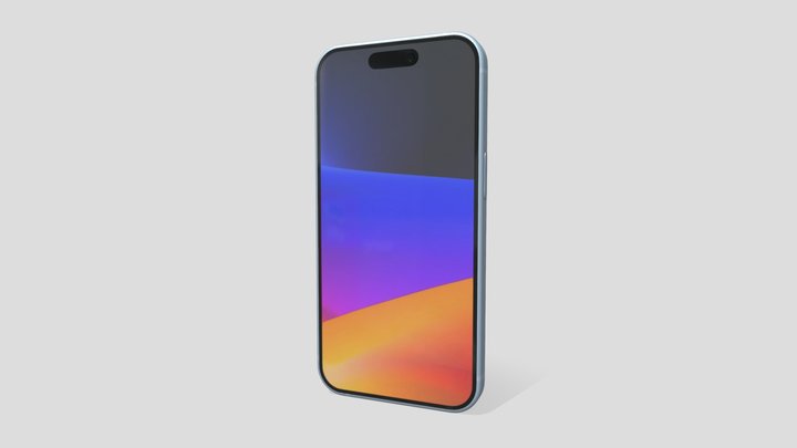 Iphone 15 Blue 3D Model