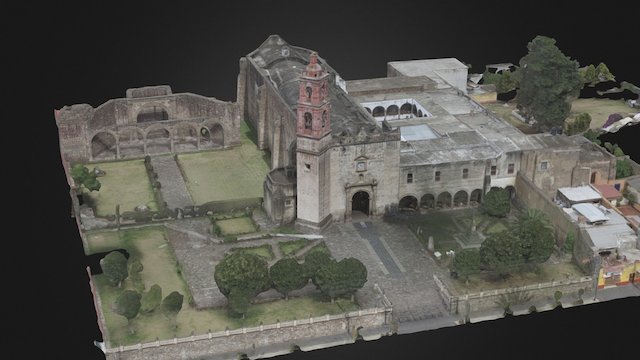 Iglesia Tlalmanalco Final Simplified 3d Mesh 3D Model