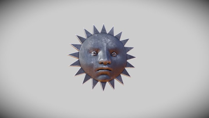 sun face 3D Model