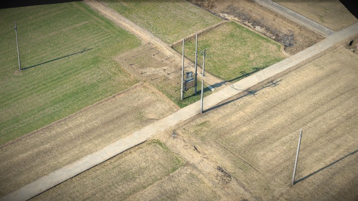 Village, country road, farm, transformer tower – Modelo 3D gratuito STL