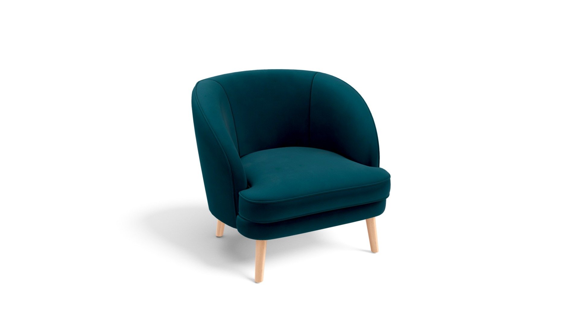 Gertie Accent Chair, Steel Blue Velvet
