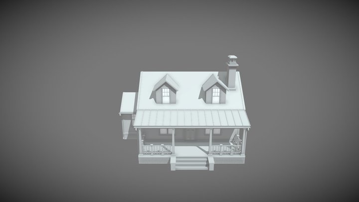 House American Cottage 3D Model