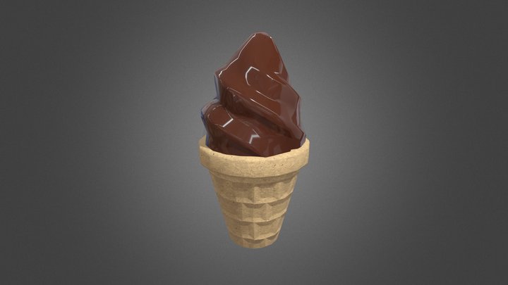 Ice Cream Chocolate - 3D Model 3D Model