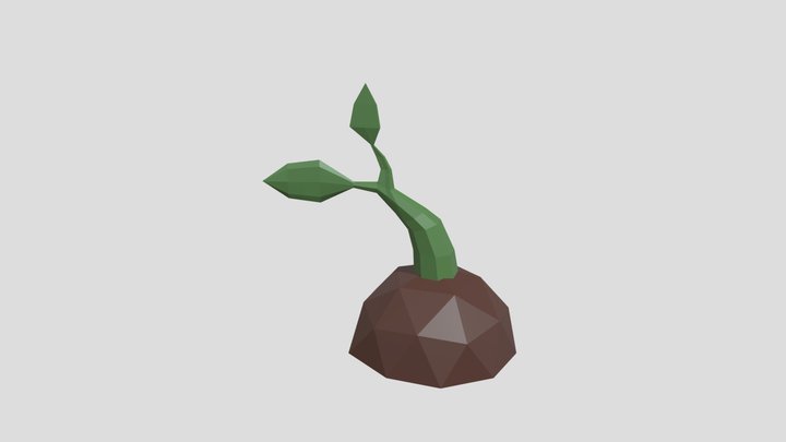 low poly sprout 3D Model