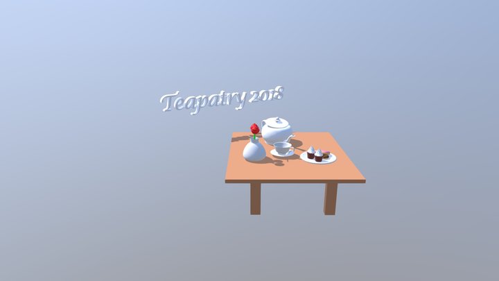 Complete Set of tea party 3D Model
