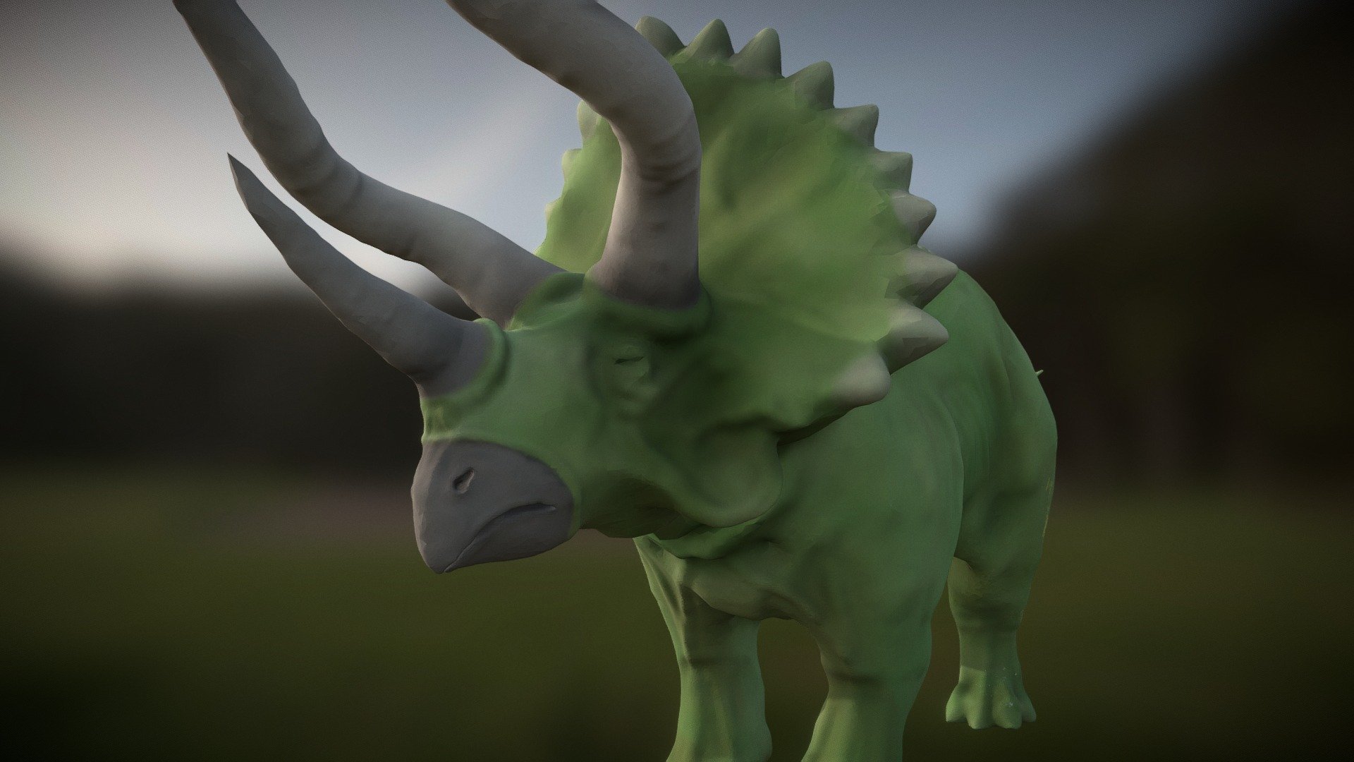 triceratops view in 3d