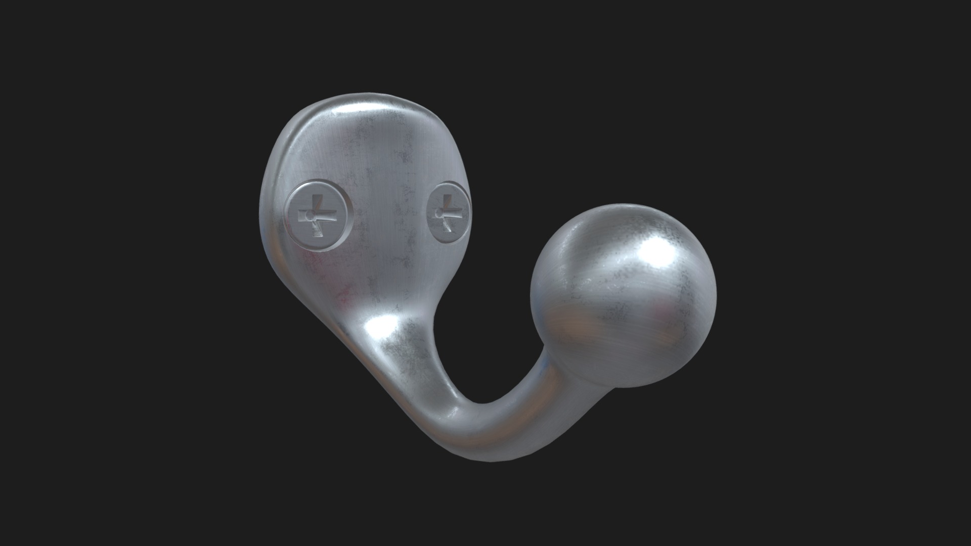 3D model Coat hook 4 - This is a 3D model of the Coat hook 4. The 3D model is about a light bulb with a light bulb.