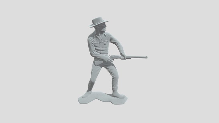 Cowboy with Rifle – Free 3D Model STL