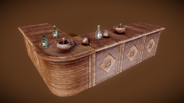 bar counter 3D Model