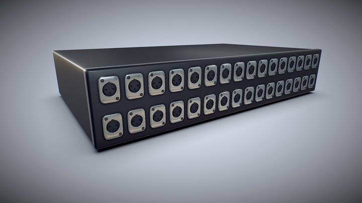 Female Patch Panel ( Server Rig Component ) 3D Model