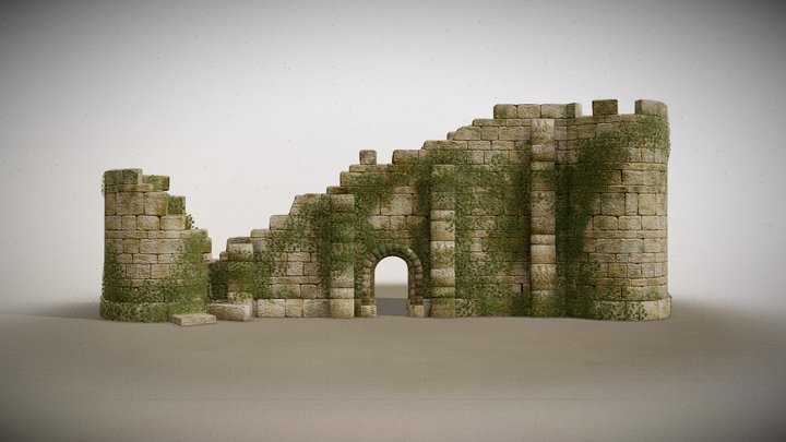 Broken Wall (Game Asset) 3D Model