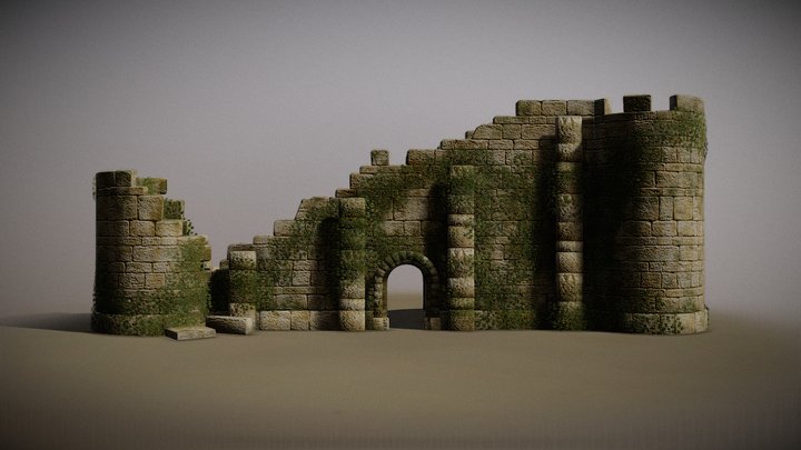 Broken Wall (Game Asset) 3D Model