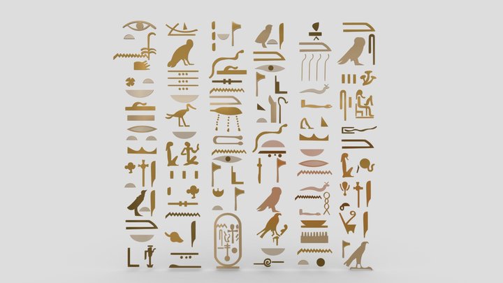 Egyptian Symbols - 008 3D Model