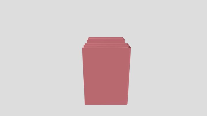 Colorful Book Pile - Low Poly 3D Model