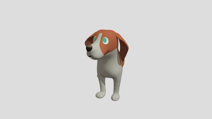 Cartoony Dog 3D Model