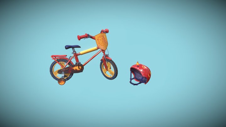 Jake's Bike & Helmet 3D Model