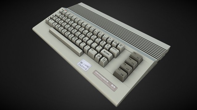 Commodore 64C (Game ready) 3D Model