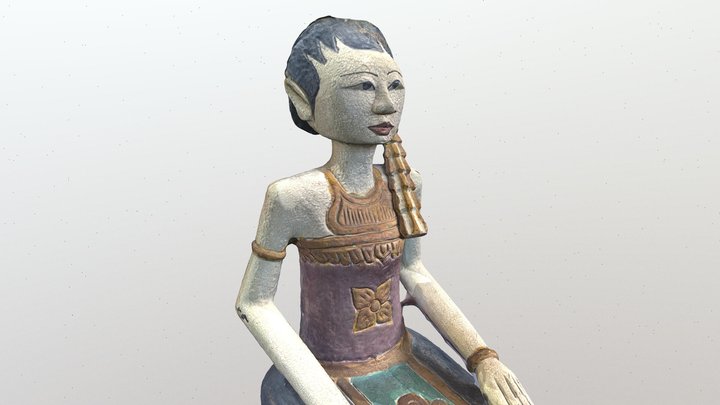 Javanese Loro Blonyo Statue (Female) 3D Model