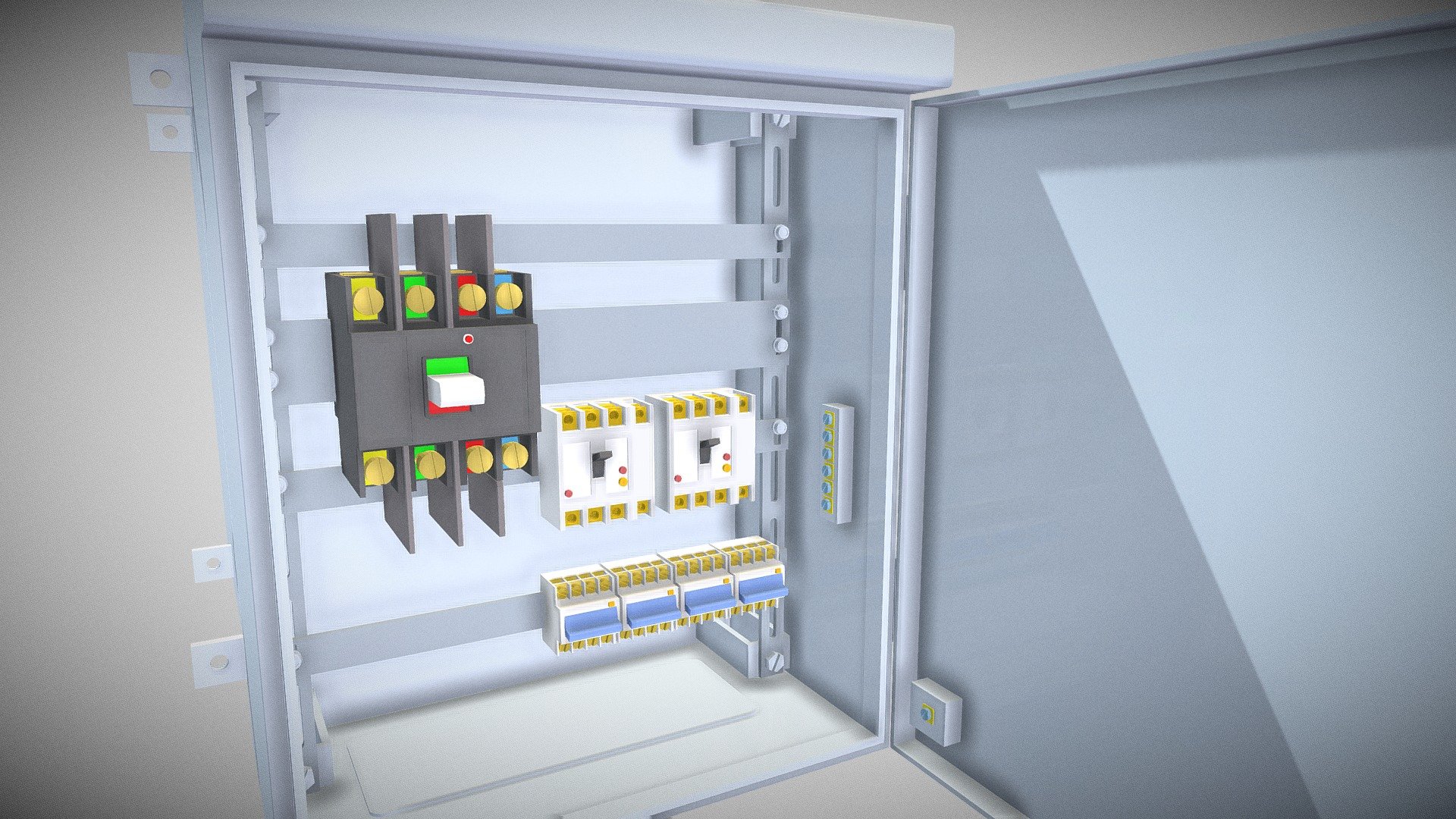 低压配电箱 - Low-voltage Distribution Box（0.4kV） - Download Free 3D Model By ...