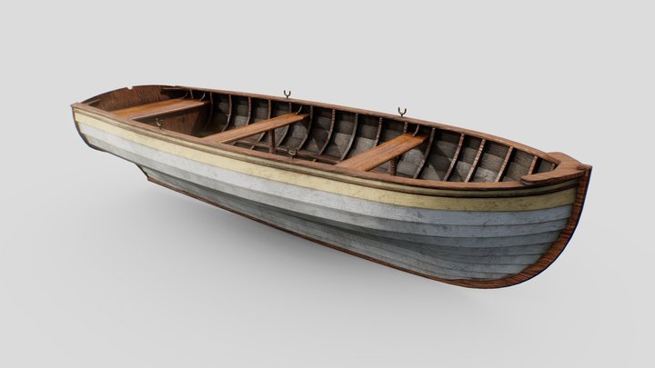 Row Boat 3D Model