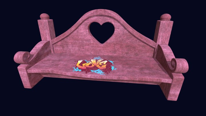 Lovers Bench ♡ 3D Model
