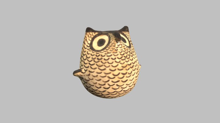 Zuni/Halona:wa Owl 3D Model