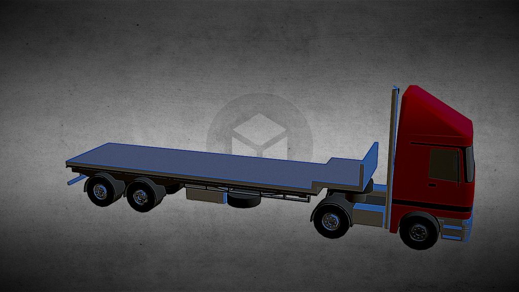 Flatbed truck - red