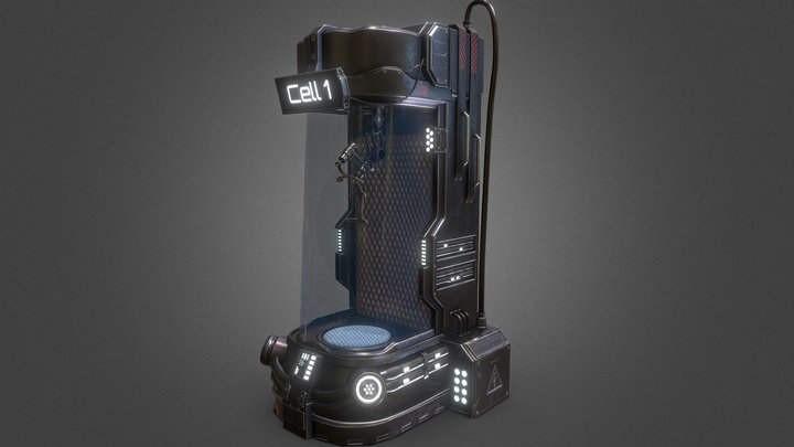 Prison Cryopod 3D Model