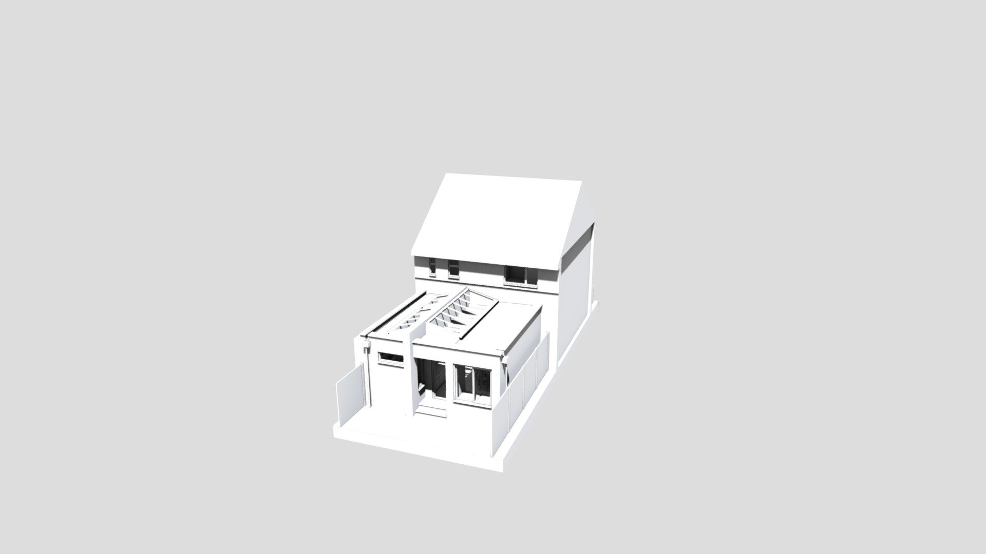 1020_Single Storey Rear Extension_Option 2 - 3D model by AW Design ...