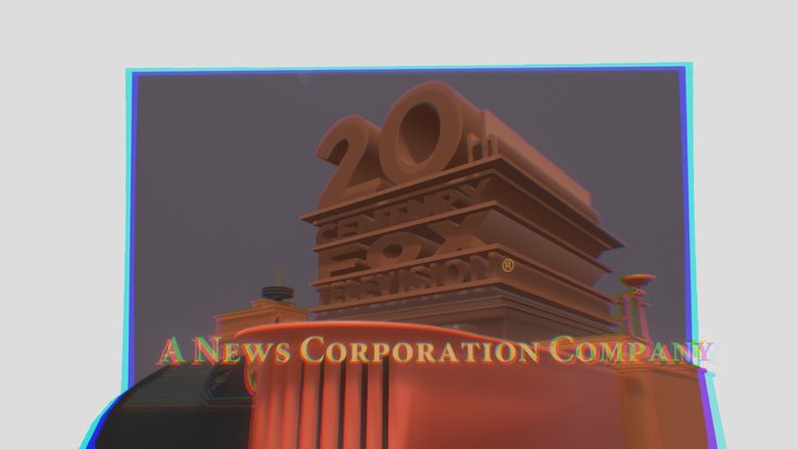 20th Century Fox Television logo 1995 Blender re 3D Model