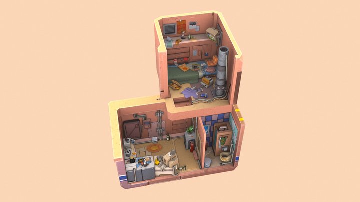 Rooms - Kryzstof Maziarz Fan Art 3D Model