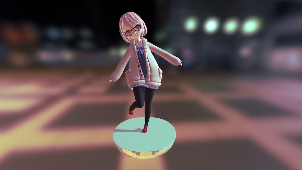 Mirai from kyoukai no kanata free 3D model rigged