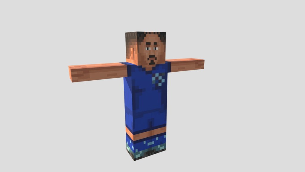 Raphinha Minecraft Custom Skin / 3D Model