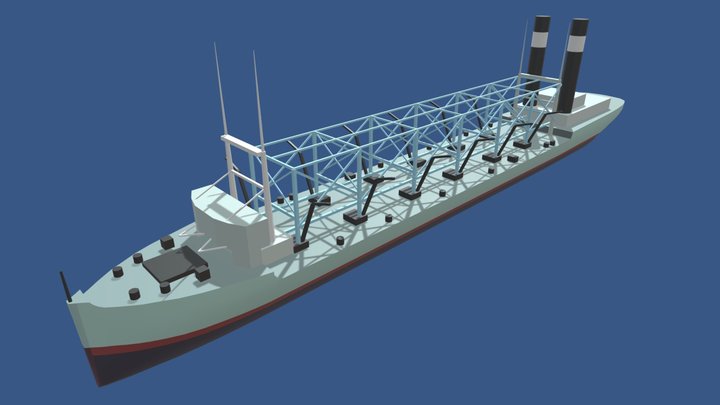[Low Poly Ship] USS Cyclops 3D Model