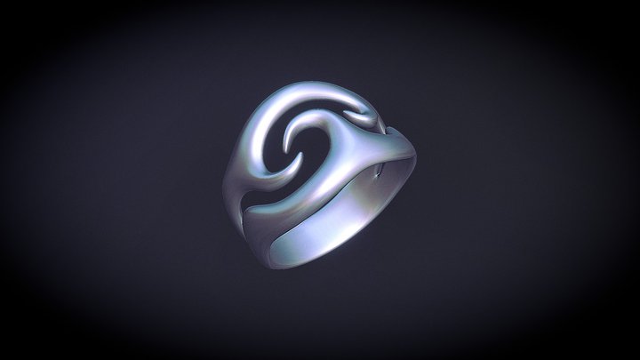 Tribal design ring 3D Model