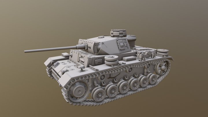 Panzer 3 Ausf.L Game Res 3D Model