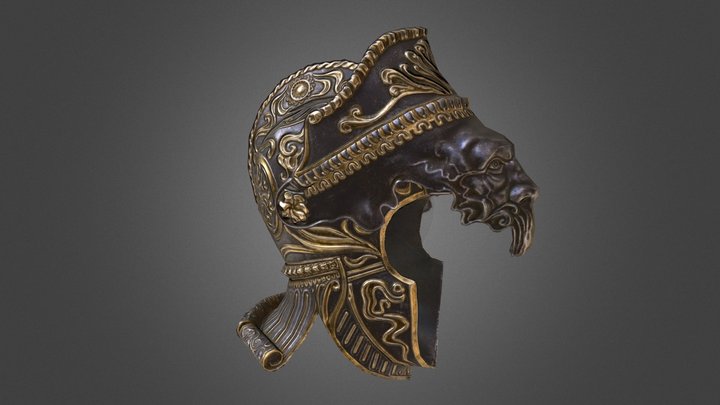 Warrior Helmet 3D Model