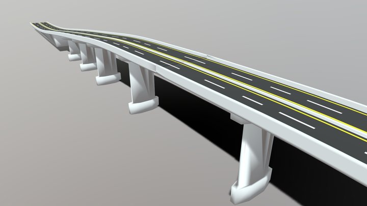 Concrete Bridge 3D Model