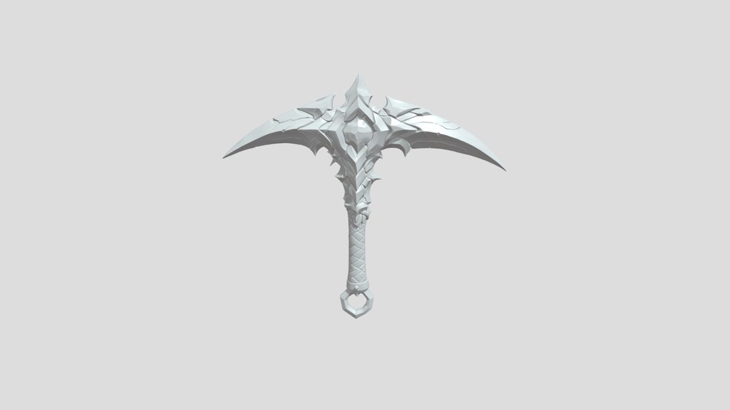 Fantasy purple-engraved dual-blade weapon
