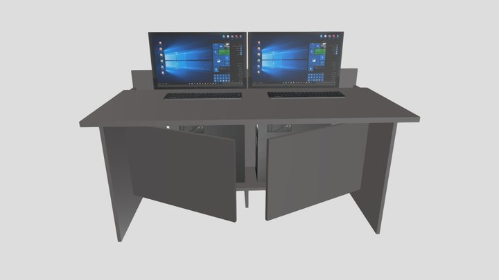 방재실가구1400-800-800 3D Model