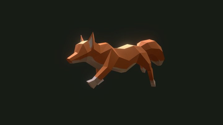 Low-poly Fox 3D Model